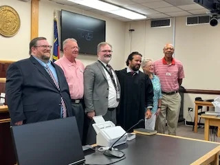 Elections officials swearing in