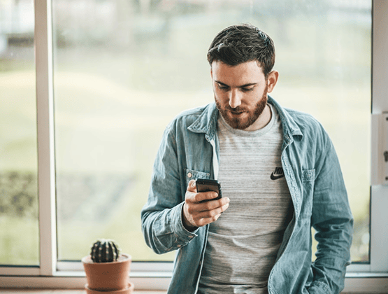 person checking notifications on their phone